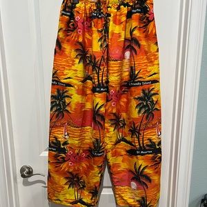 St. Maarten Tie Waist Lounge Pants, Sz XL
